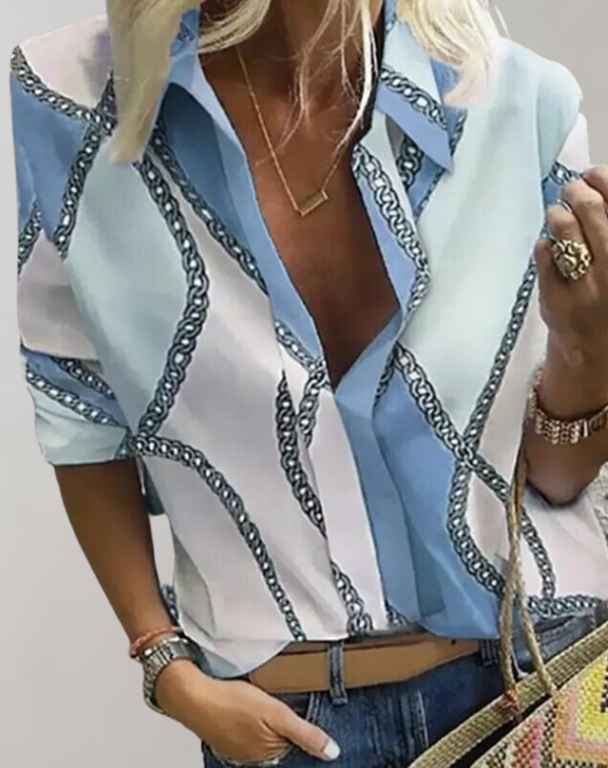 Ulrike - Women's Silk Long Blouse - photo 4