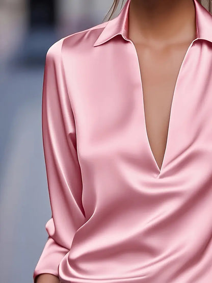 Zora - Women's V-neck Long Blouse - photo 14