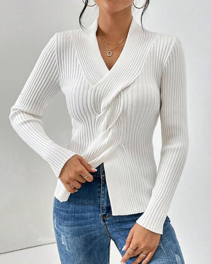Danica - Women's Medium Twist-Front Sweater - photo 1