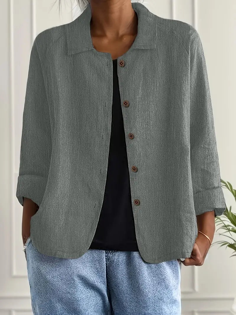 Ottilie - Women's Linen Linen-Look Top - photo 5