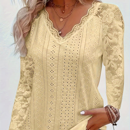 Sylvie - Women's Long Lace-Sleeve Blouse - photo 14