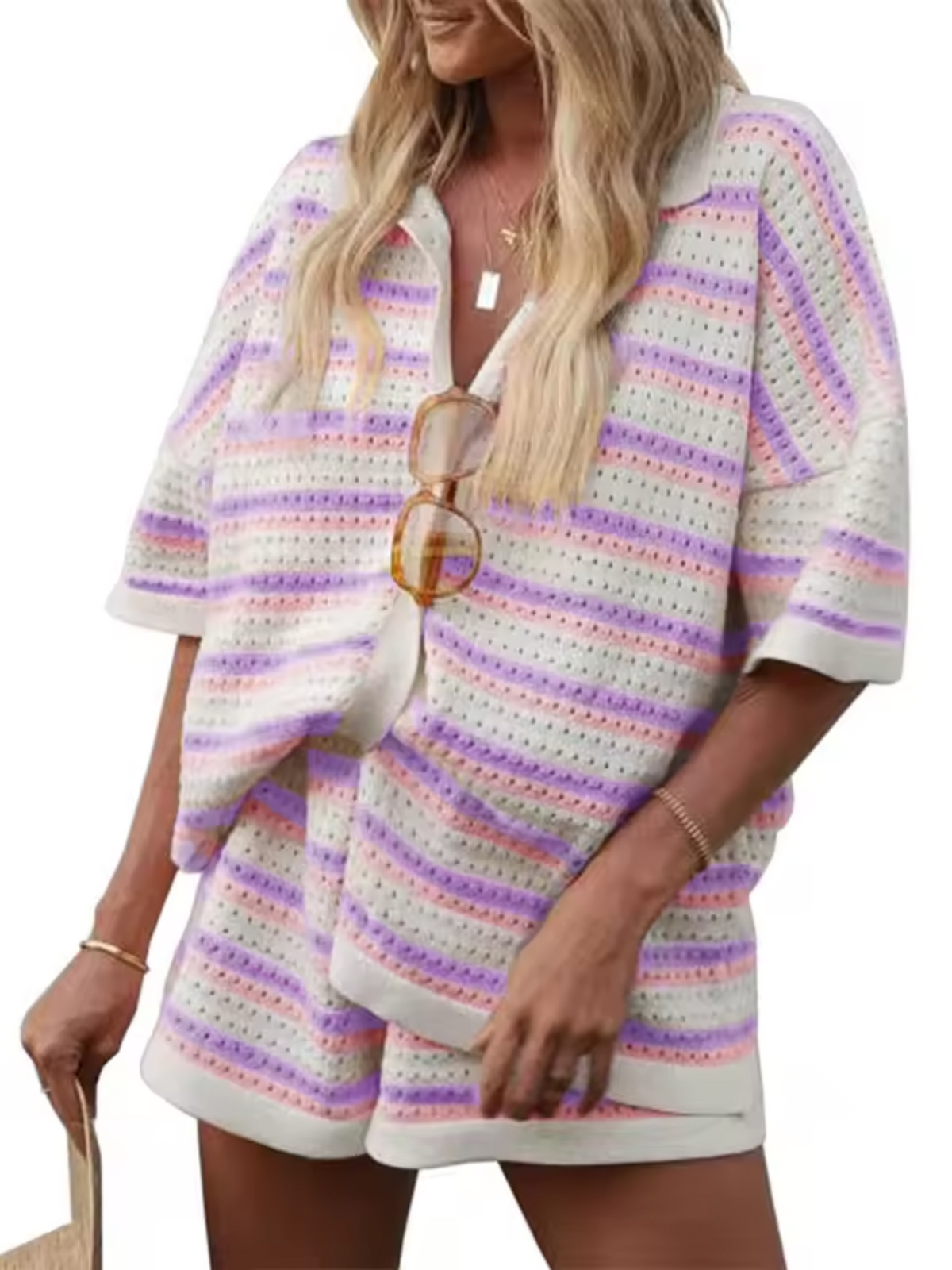 Josephine - Women's Two-Piece Striped Set