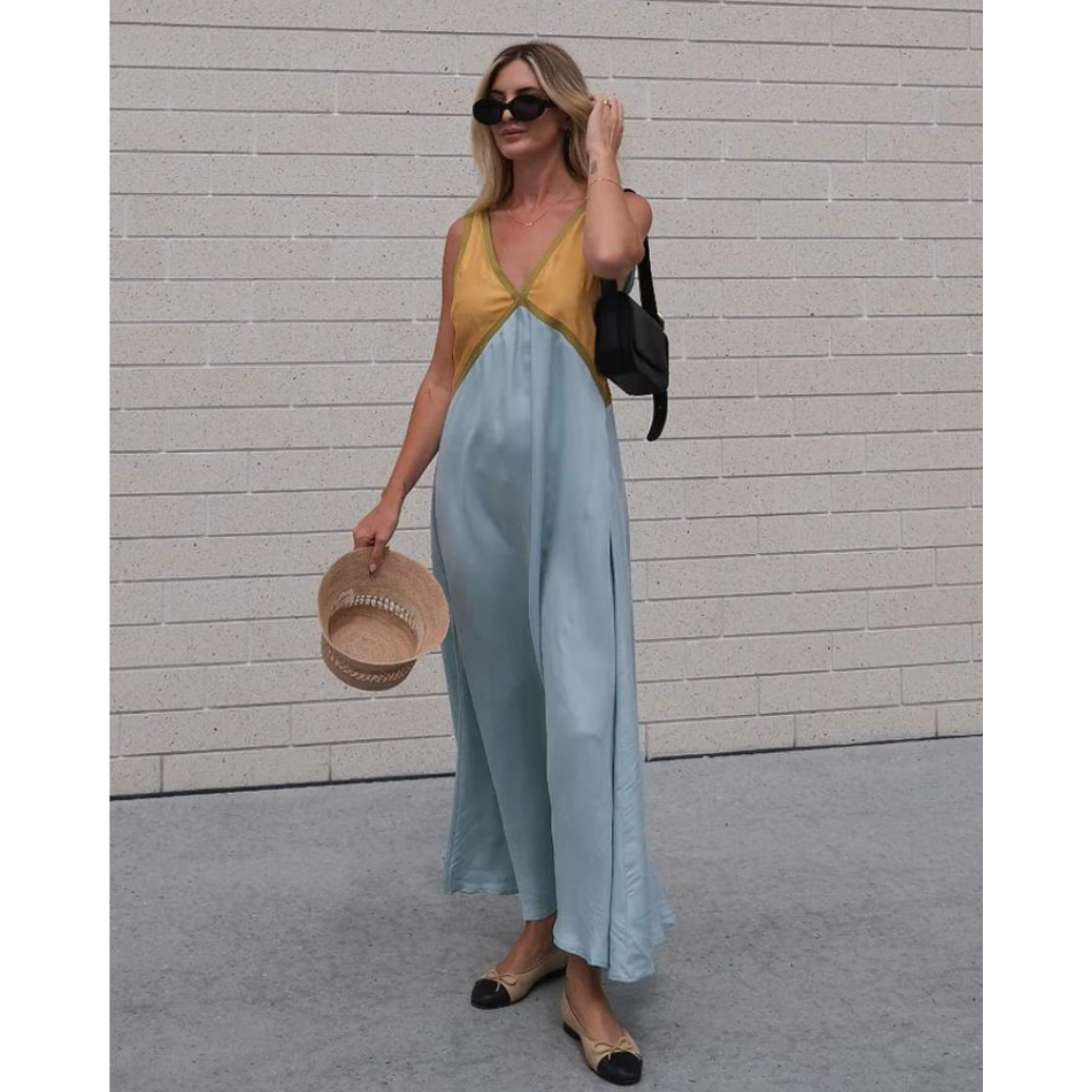Ella - Women's Sleeveless Maxi Dress with V-Neck - photo 6