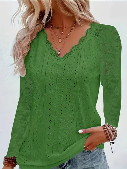 Sylvie - Women's Long Lace-Sleeve Blouse - photo 27