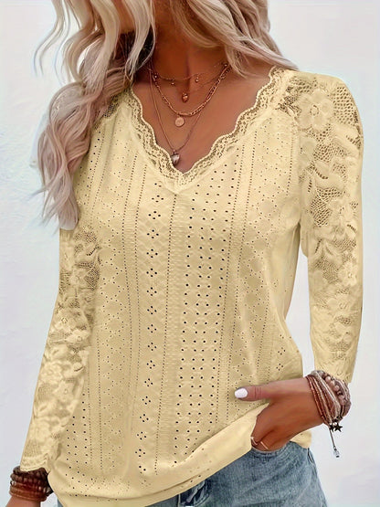 Sylvie - Women's Long Lace-Sleeve Blouse - photo 15