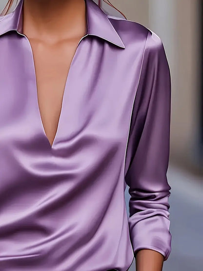 Zora - Women's V-neck Long Blouse - photo 29