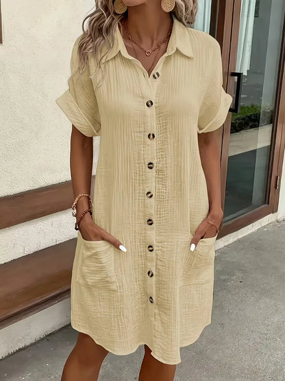 Ulrike - Women's Shirt Midi Cotton Dress - photo 23