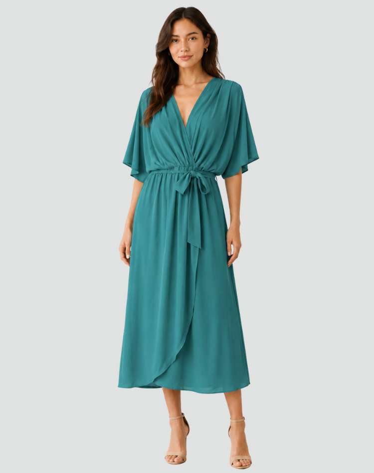 Winona - Women's Wrap Midi Dress - photo 9