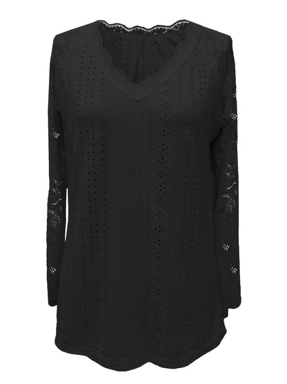 Sylvie - Women's Long Lace-Sleeve Blouse - photo 12