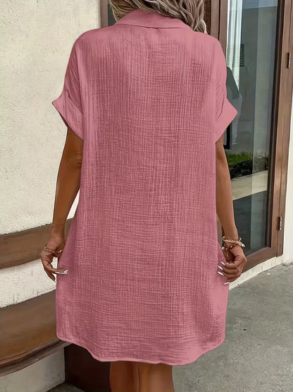 Ulrike - Women's Shirt Midi Cotton Dress - photo 25