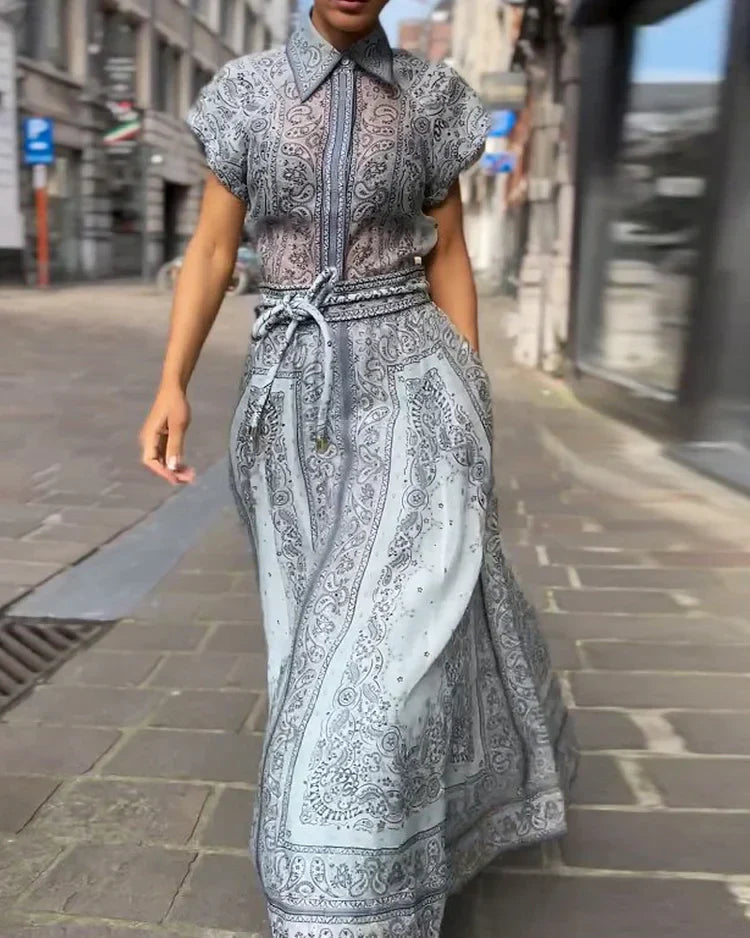 Anneliese - Women's Shirt Maxi Dress - photo 6