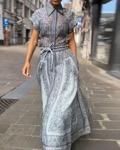 Anneliese - Women's Shirt Maxi Dress - photo 6