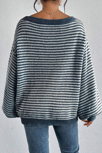 Susanna - Women's Striped Off-Shoulder Sweater - photo 2