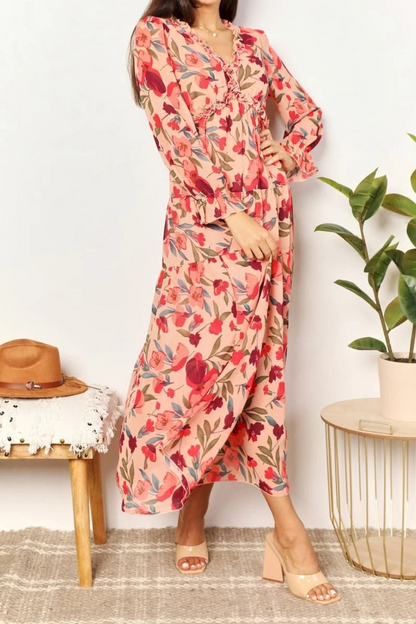 Aveline - Women's Wild Lotus Ruffle Tiered Maxi Dress - photo 15