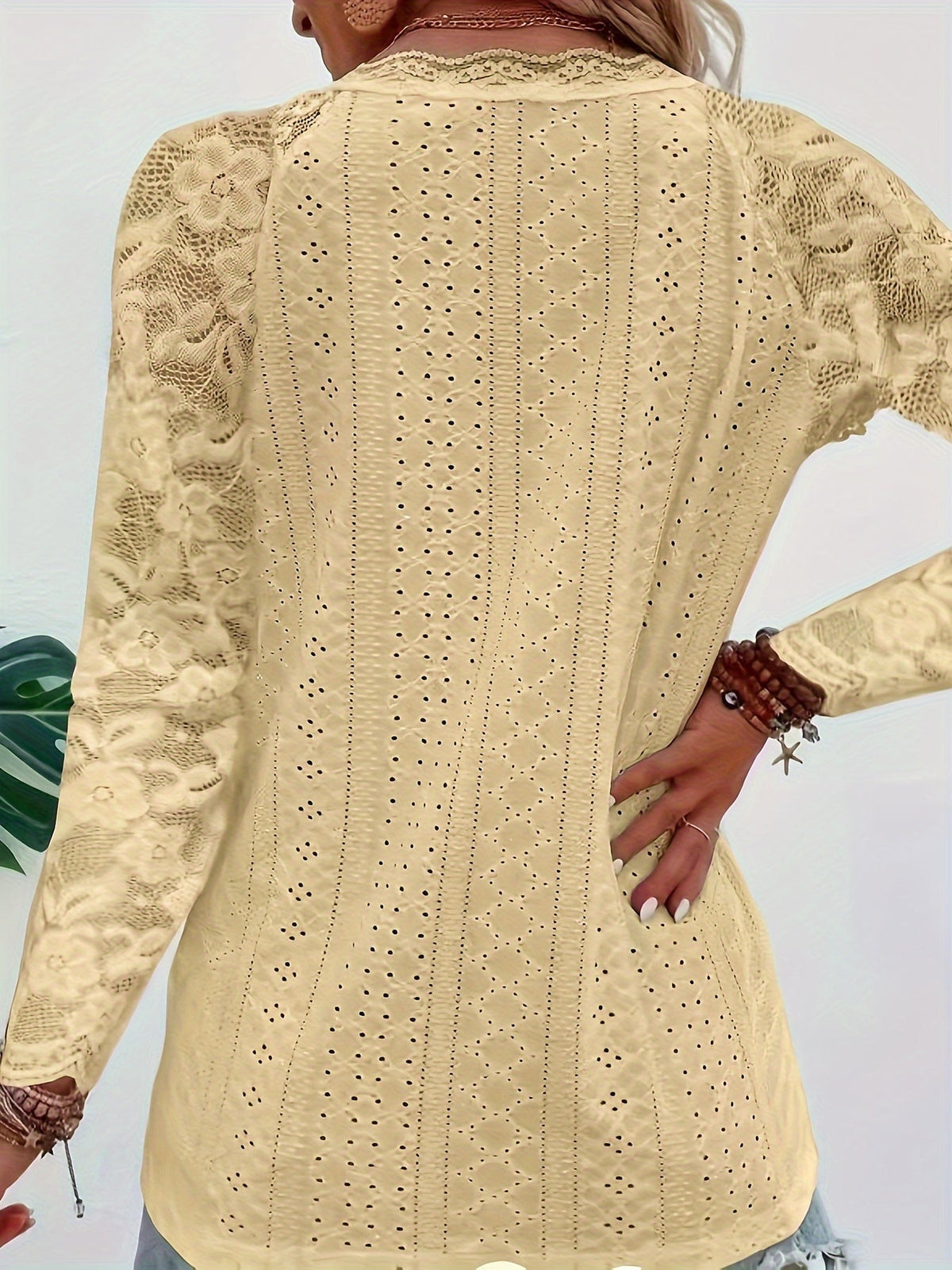 Sylvie - Women's Long Lace-Sleeve Blouse - photo 16