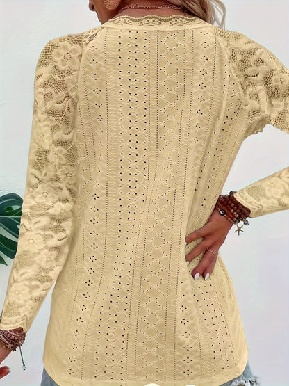 Sylvie - Women's Long Lace-Sleeve Blouse - photo 16