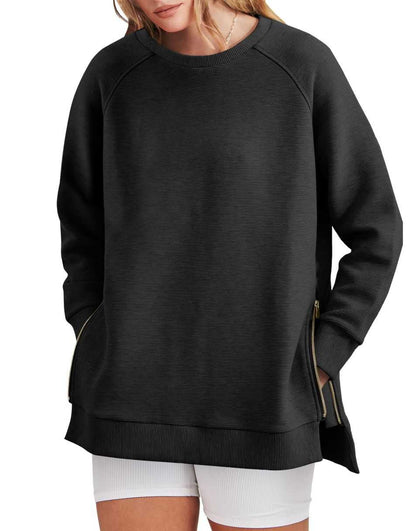 Zinnia - Women's Zippered Tunic Sweater - photo 2