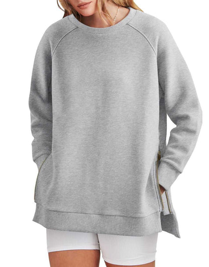 Zinnia - Women's Zippered Tunic Sweater - photo 1