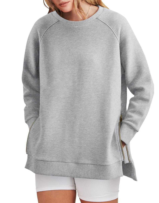 Zinnia - Women's Zippered Tunic Sweater - photo 1