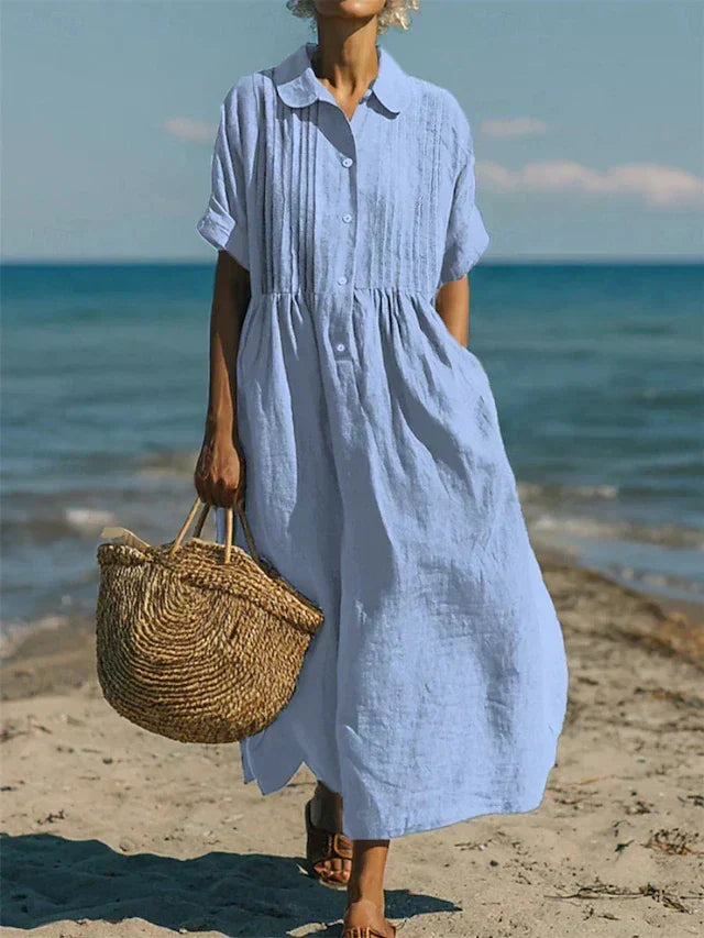 Xenia - Women's Shirt Collared Dress - photo 2