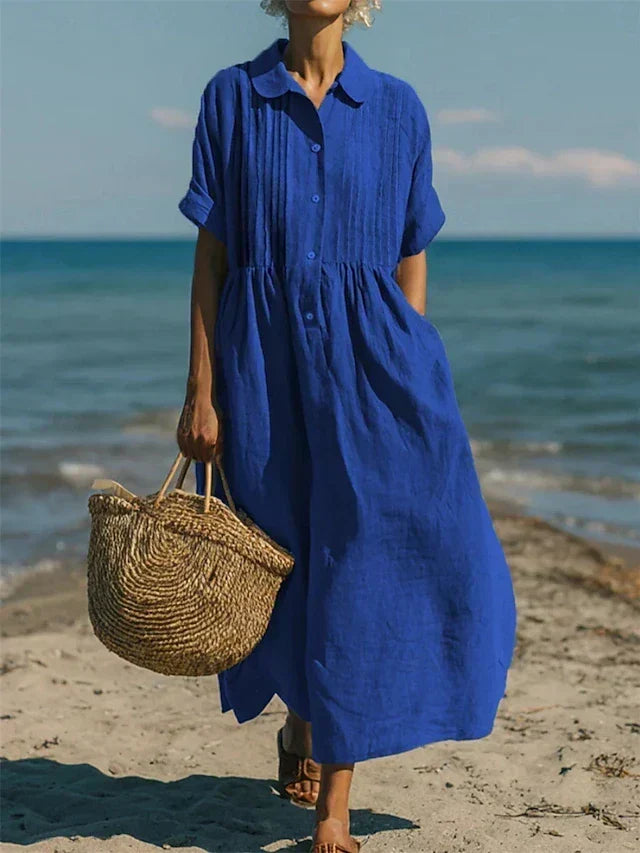 Xenia - Women's Shirt Collared Dress - photo 3