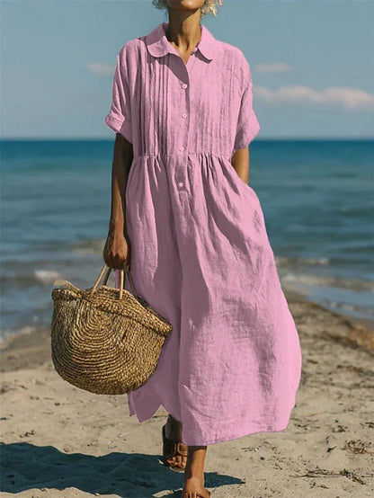Xenia - Women's Shirt Collared Dress - photo 4