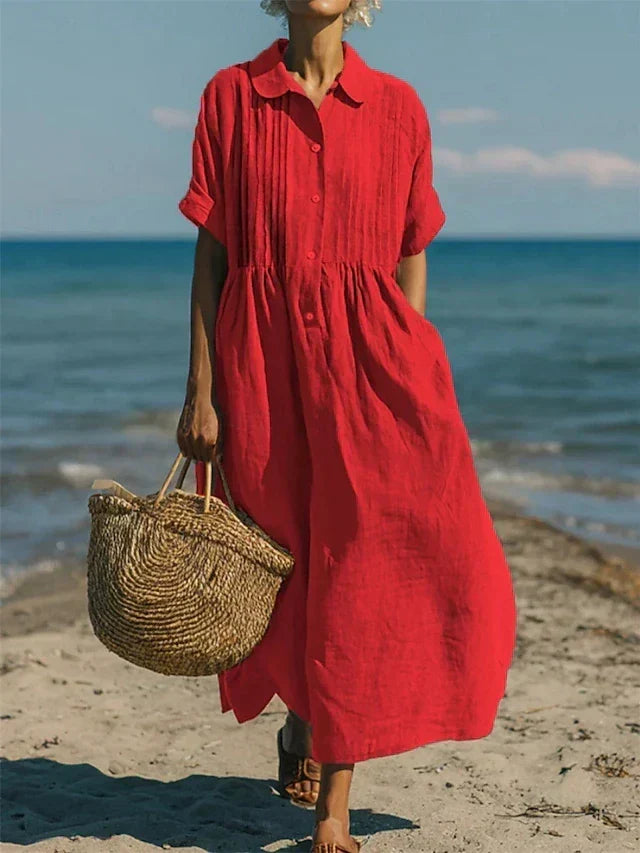 Xenia - Women's Shirt Collared Dress - photo 6
