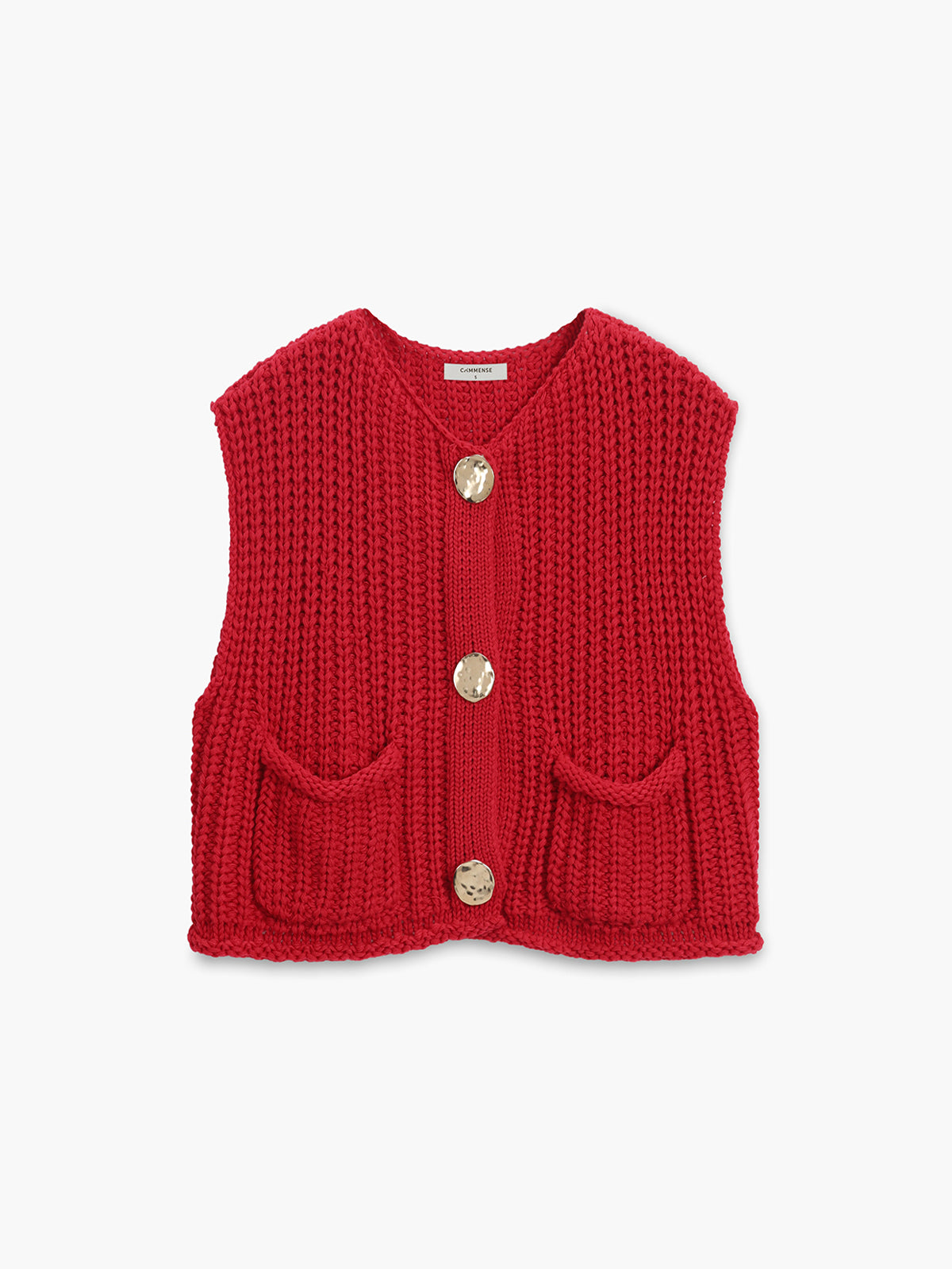Amberly - Women's Cotton Button-Down Vest