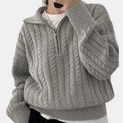 Clarisse - Women's Medium Cable-Knit Sweater