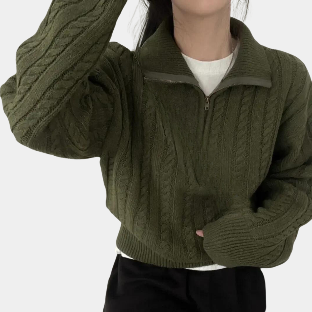 Clarisse - Women's Medium Cable-Knit Sweater