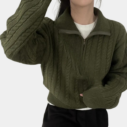 Clarisse - Women's Medium Cable-Knit Sweater