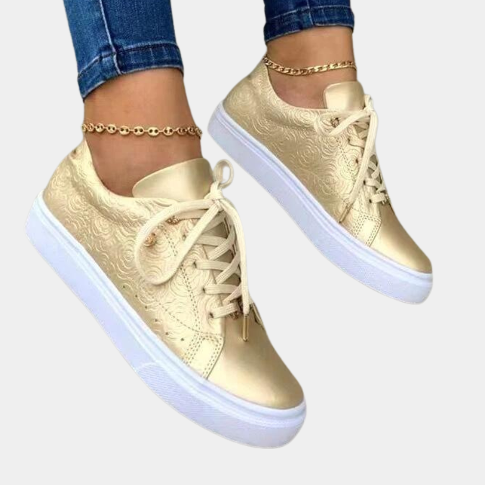 Xenia - Women's Leather Trainers Shoes - photo 2