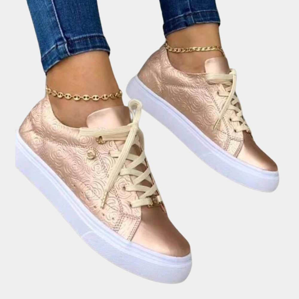 Xenia - Women's Leather Trainers Shoes - photo 3