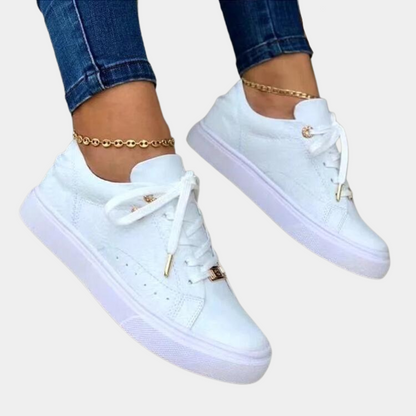 Xenia - Women's Leather Trainers Shoes - photo 4