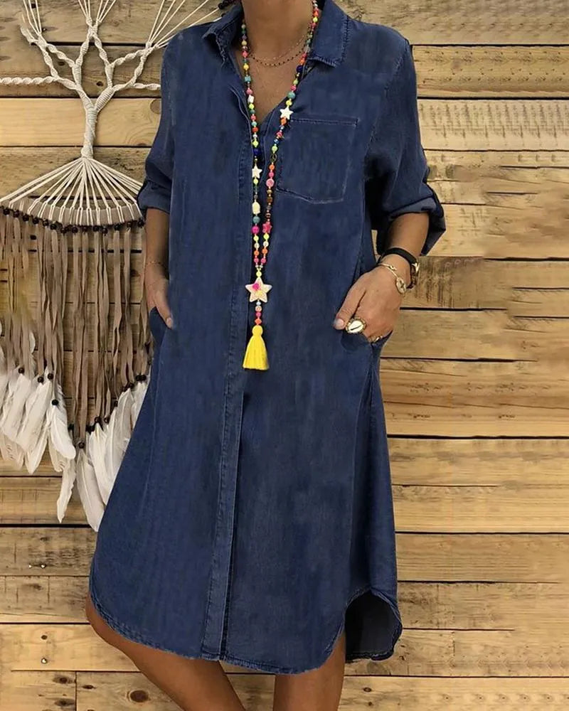 Marit - Women's Shirt Midi Dress - photo 2