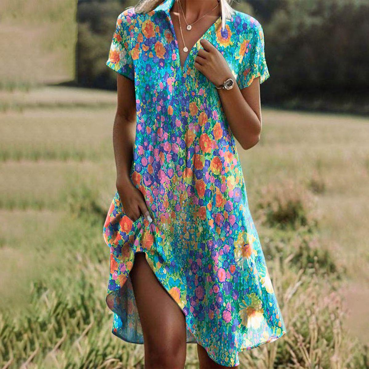 Valentine - Women's Midi Breathable Dress - photo 1