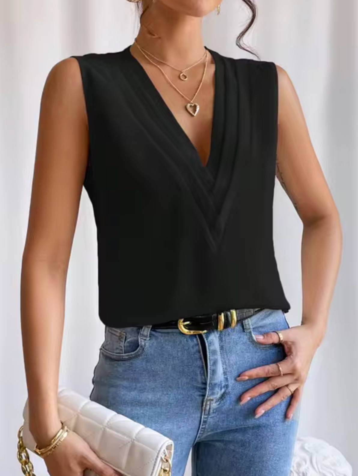 Amberly - Women's Sleeveless Wrap Top - photo 4
