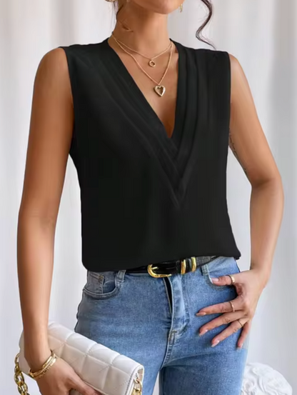 Amberly - Women's Sleeveless Wrap Top - photo 4