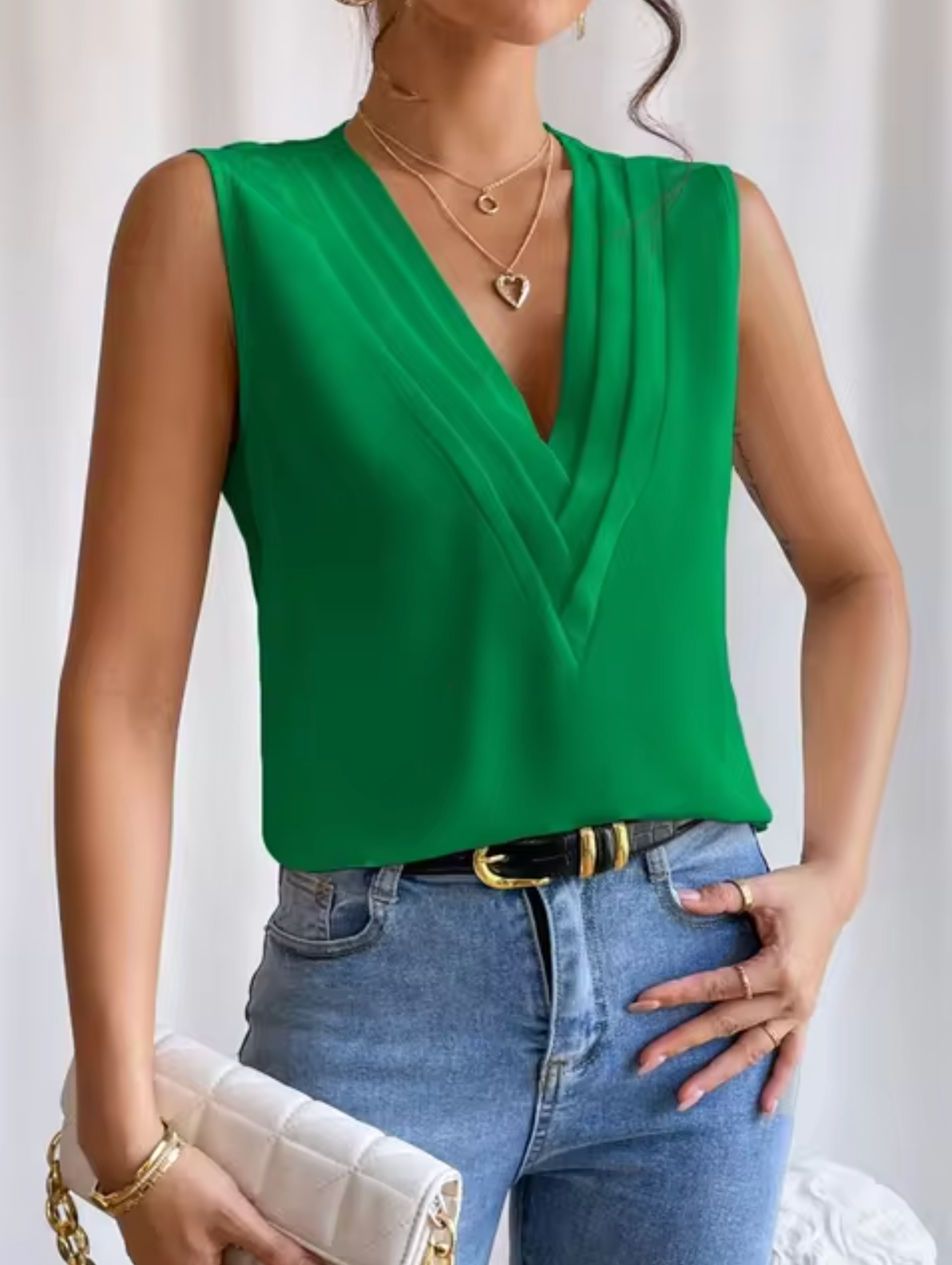 Amberly - Women's Sleeveless Wrap Top - photo 1