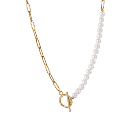 Ulrike - Collana da donna con catena placcata in oro