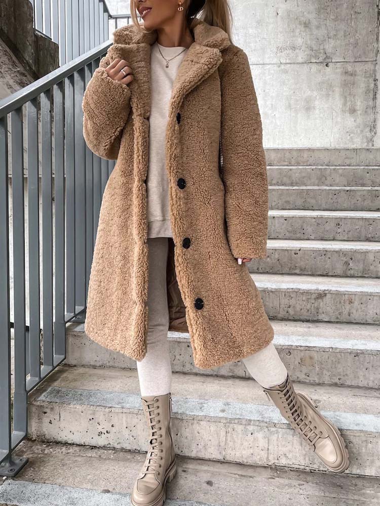 Gwendolen - Women's Pockets Teddy Coat