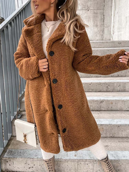 Gwendolen - Women's Pockets Teddy Coat