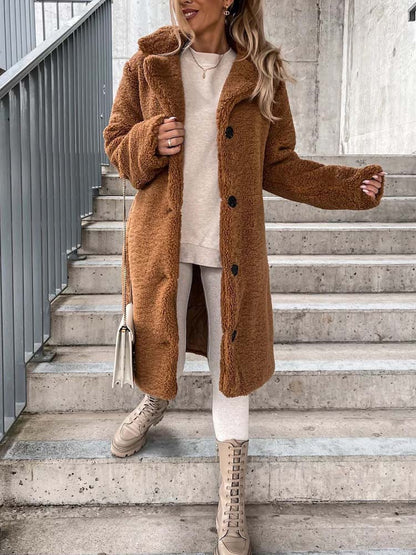 Gwendolen - Women's Pockets Teddy Coat