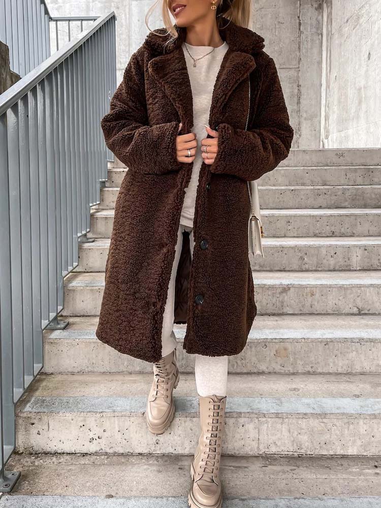 Gwendolen - Women's Pockets Teddy Coat