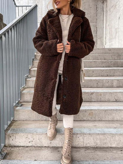 Gwendolen - Women's Pockets Teddy Coat