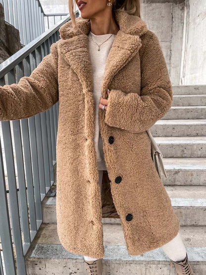 Gwendolen - Women's Pockets Teddy Coat