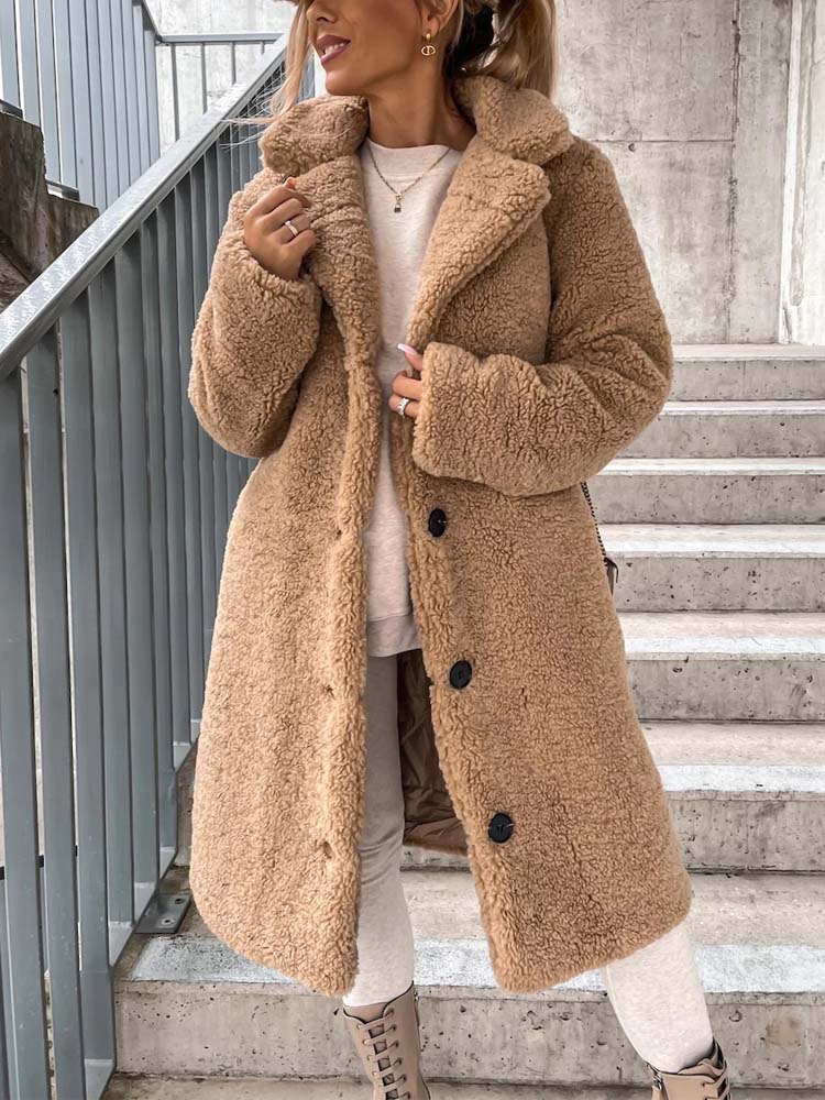 Gwendolen - Women's Pockets Teddy Coat