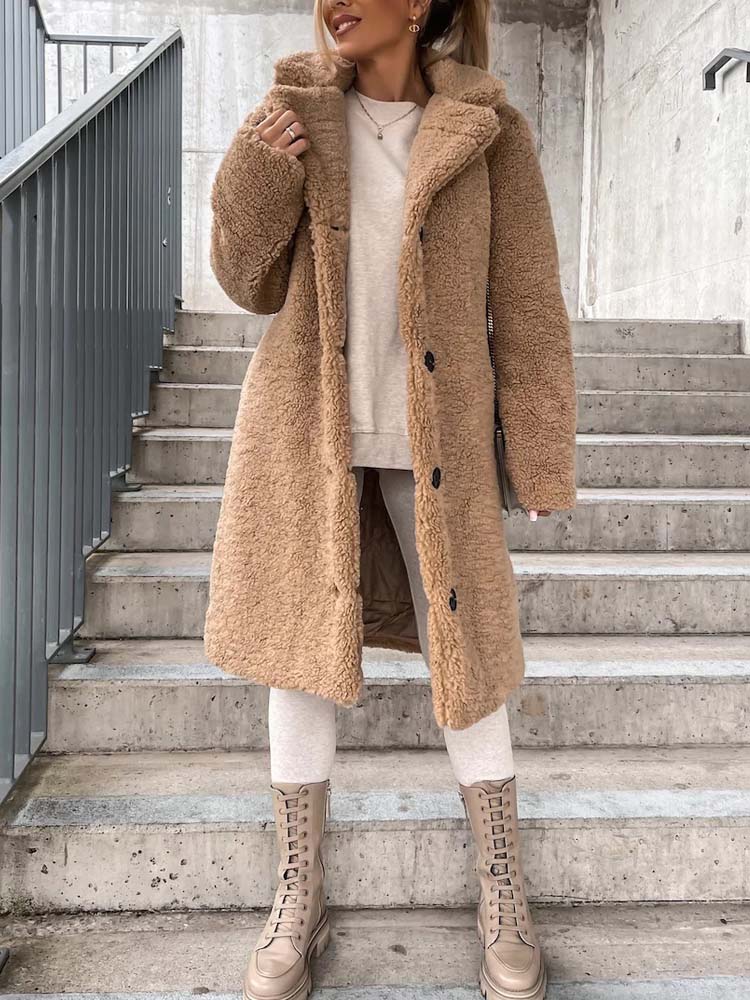 Gwendolen - Women's Pockets Teddy Coat