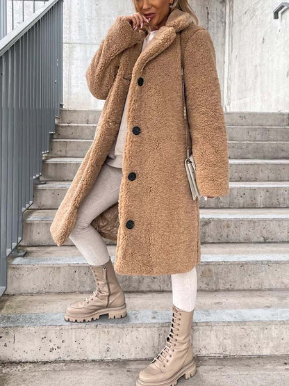 Gwendolen - Women's Pockets Teddy Coat