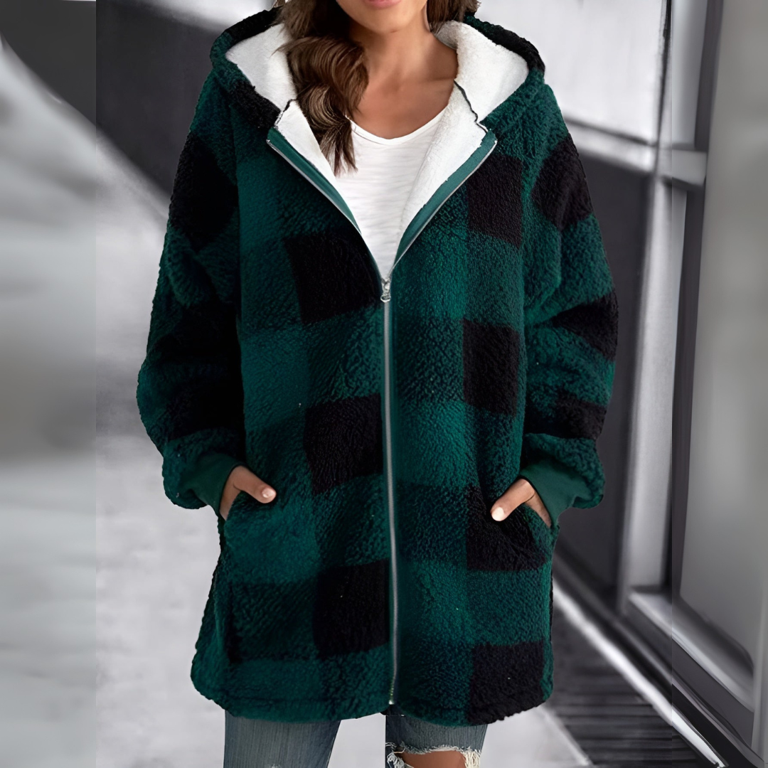 Fenna - Women's Plaid Zip-Up Jacket - photo 5